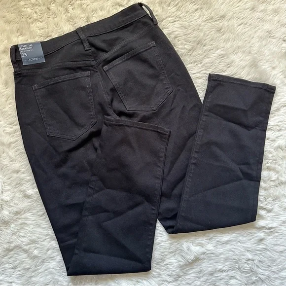 J. Crew Factory Jeans Essential Straight All-Day Stretch Black 25 NWT New - Picture 3 of 12